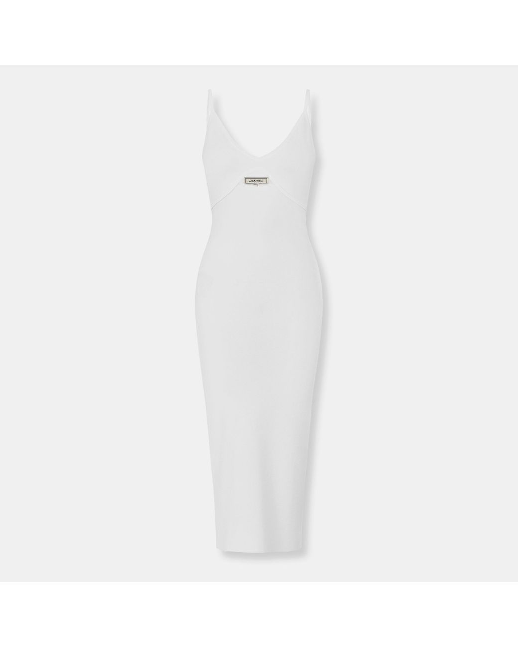 Jack Wills White Cut Out Midi Dress