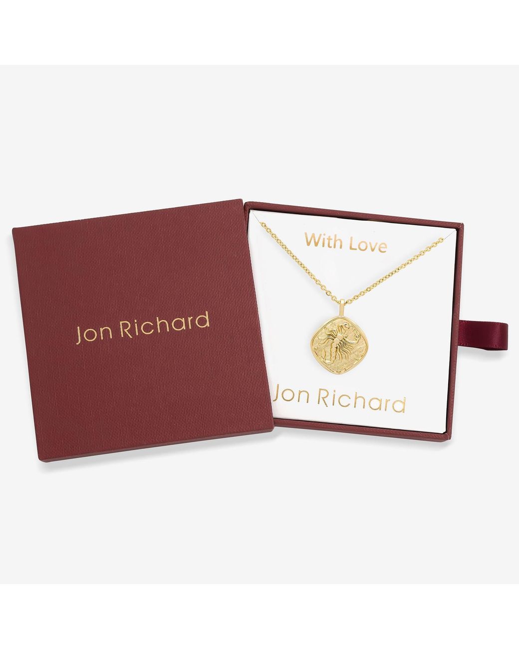 Jon Richard Red Plated Molten Horoscope Necklace