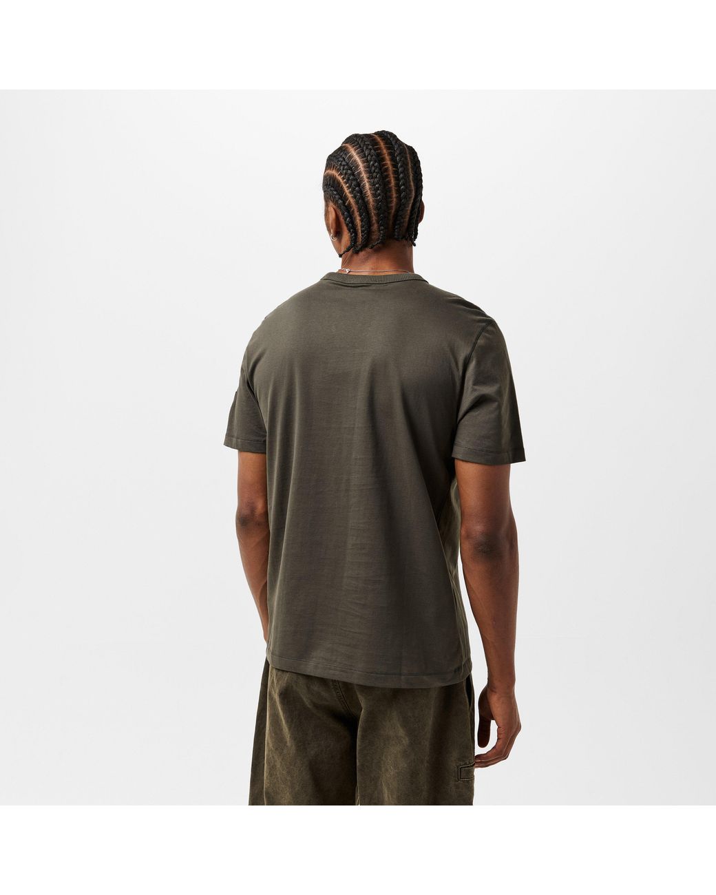 Calvin Klein Green Monogram Badge T-Shirt for men