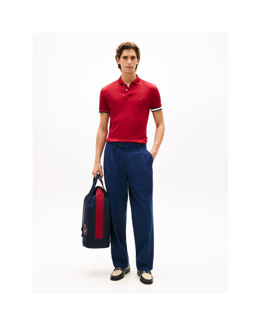 Tommy Hilfiger Red Short Sleeve Polo Shirt for men