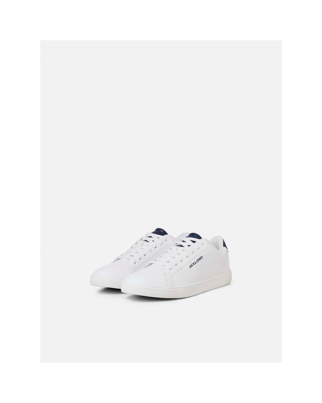 Jack & Jones White Bosley Pu Casual Low-Top Trainers for men