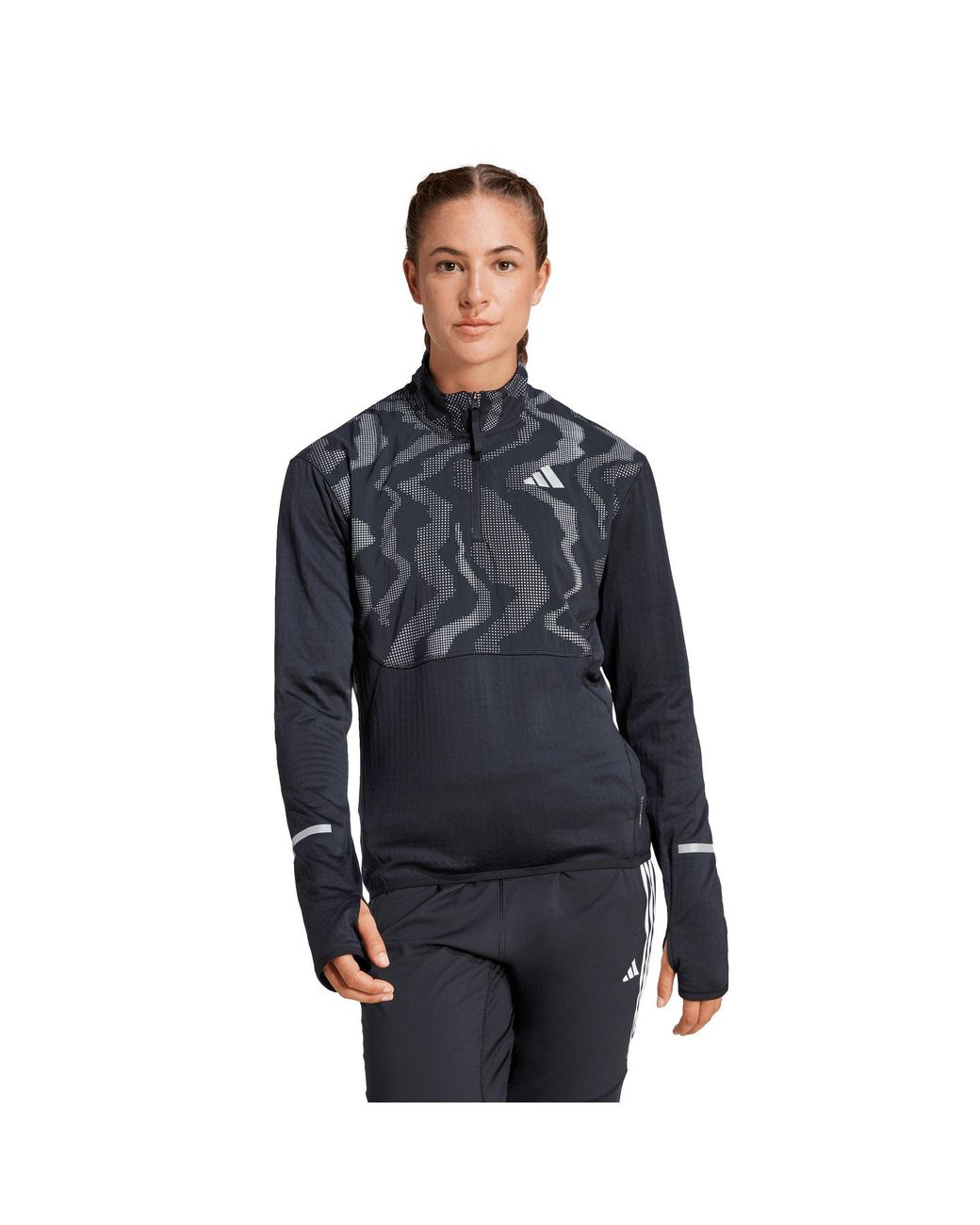 Adidas Blue Ult Hivis Performance Running Jacket