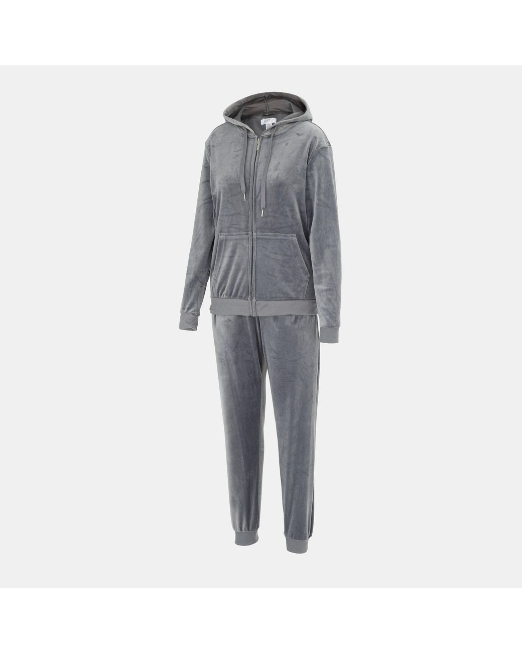 Miso Gray Velour Tracksuit