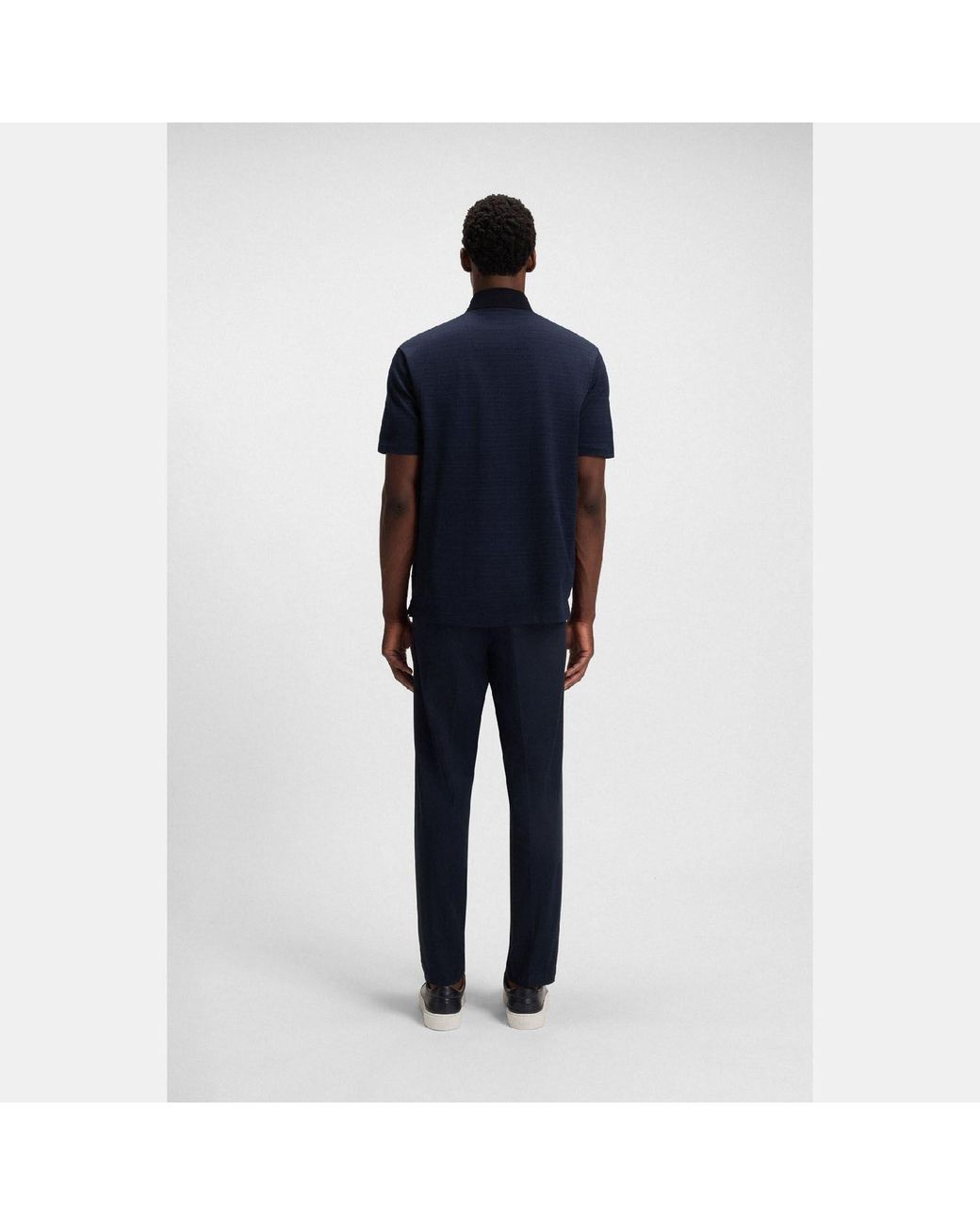 Boss Blue H-Parris 102 Mercerised Cotton Polo Shirt for men