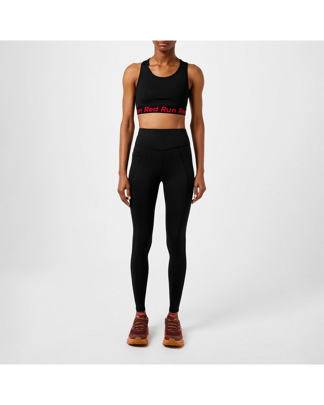 Red Run Black Low Impact Sports Bra