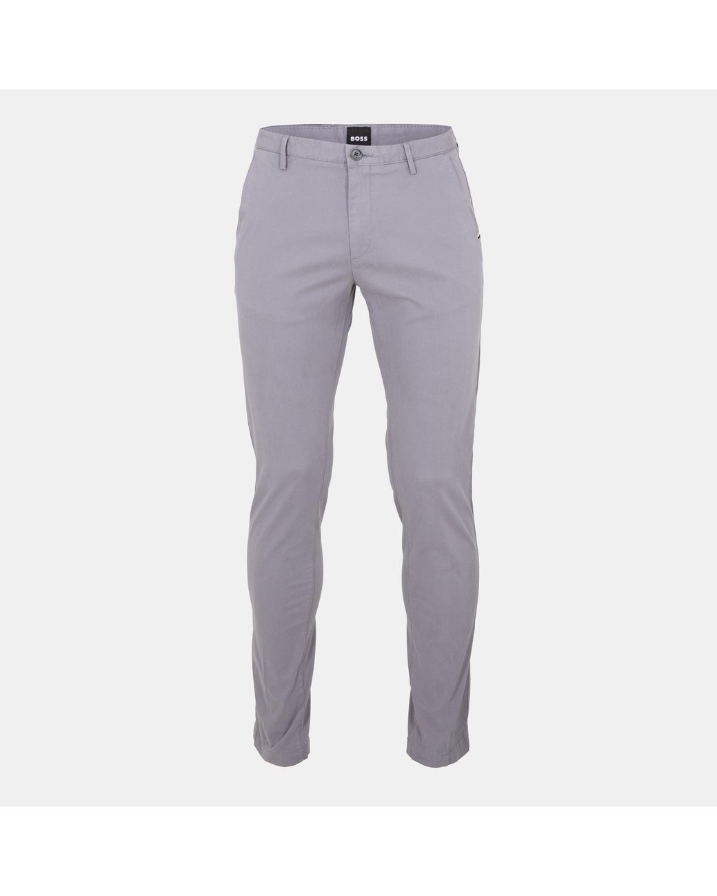 Boss Gray Straight Leg Trousers for men