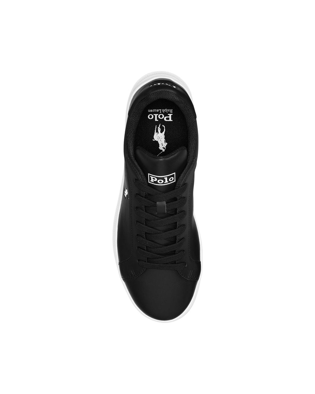 Polo Ralph Lauren Black Heritage Court Low-Top Trainers for men