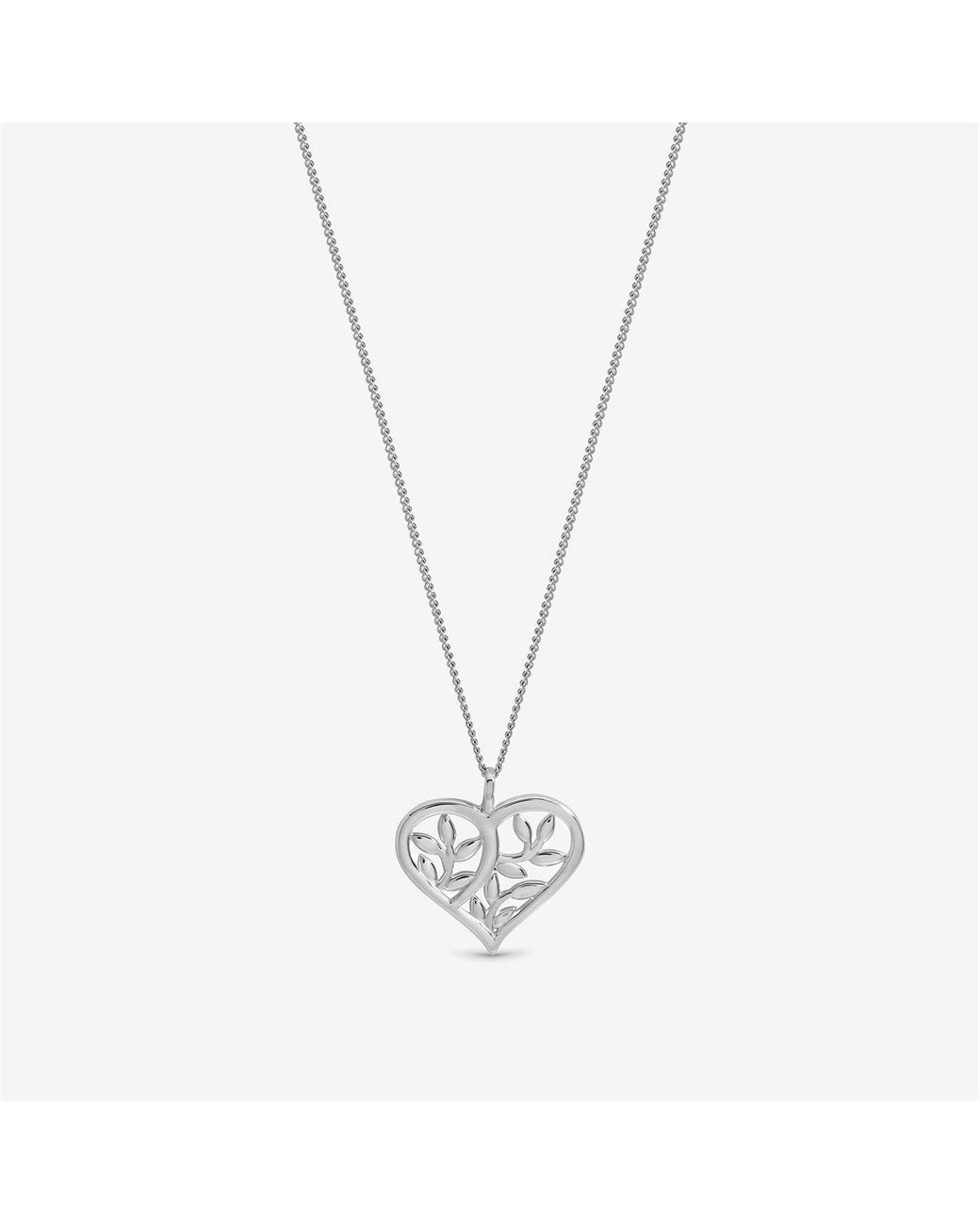Inicio Metallic Sterling Plated Tree Of Love Pendant