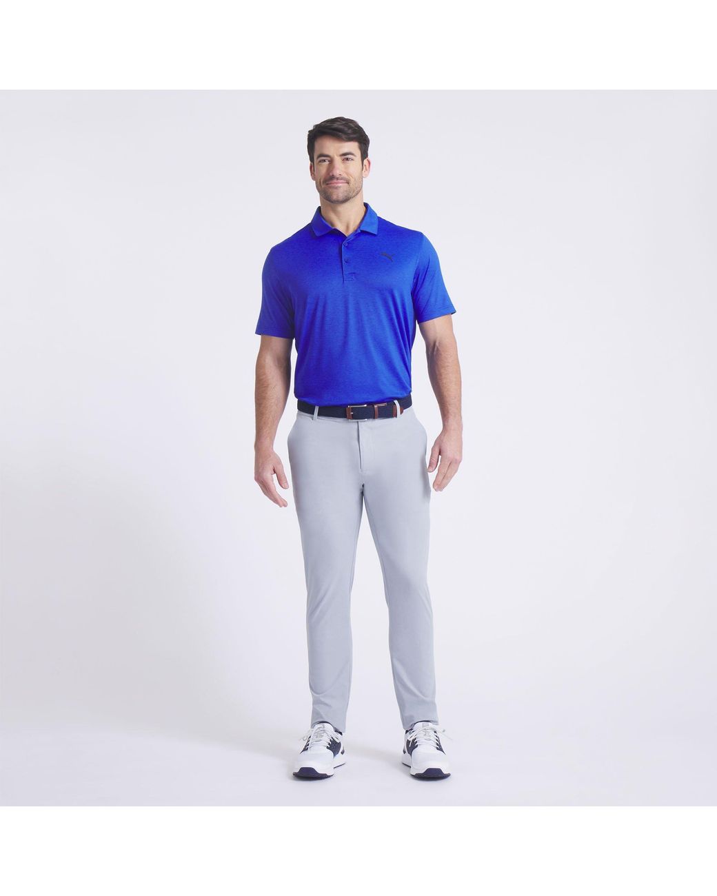 PUMA Blue Icon Heather Polo 2.0