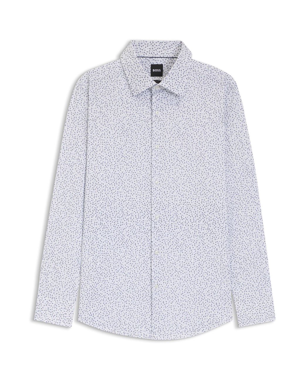 Boss White Hank Long Sleeve Shirt for men