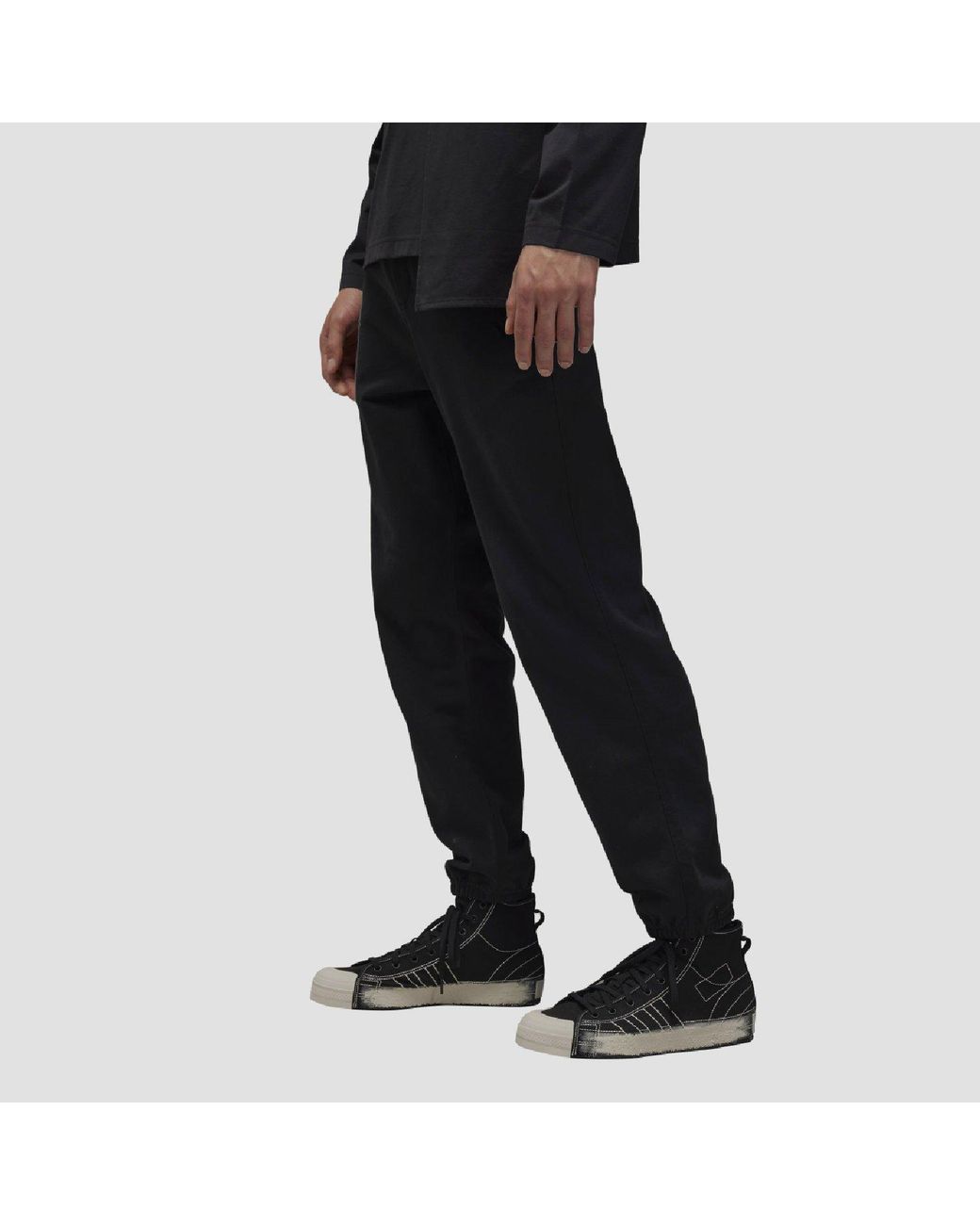 Y-3 Black French Terry Track Pants for men