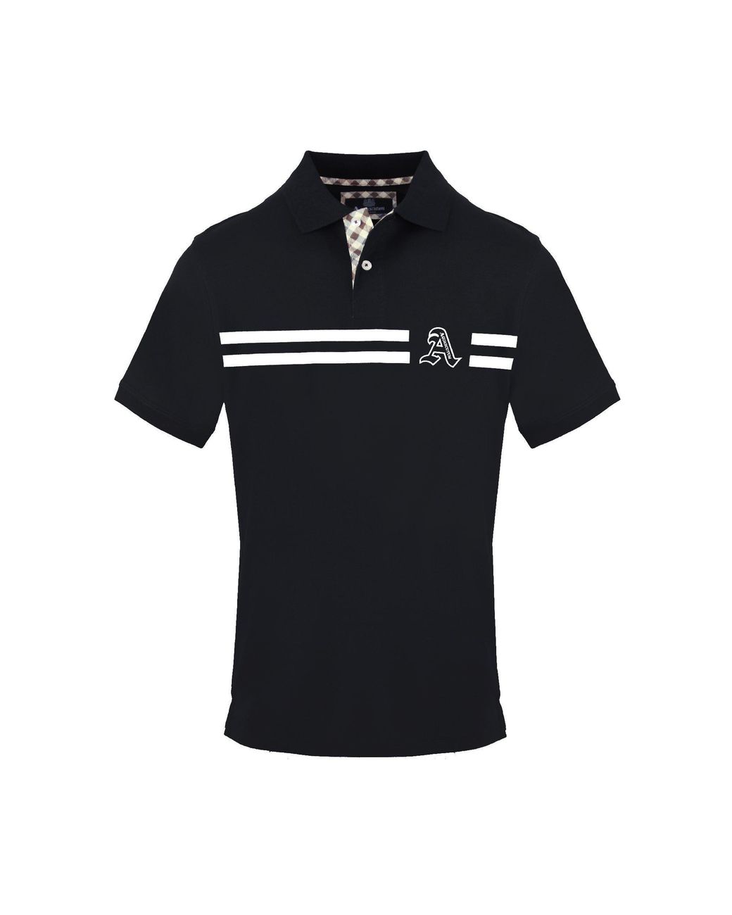 Aquascutum Black Polo Short Sleeve Polo Shirt for men
