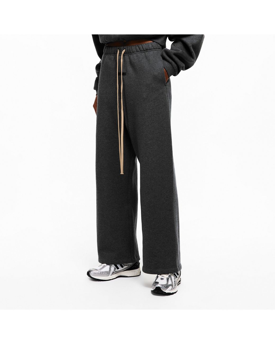 Fear Of God Gray Open Hem Fleece Joggers