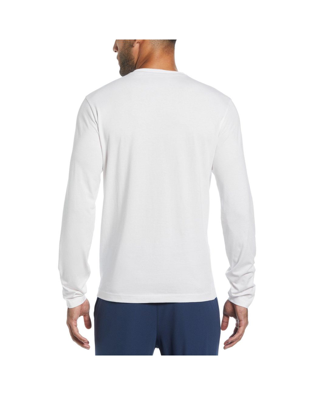 Original Penguin White Original Long Sleeve Crew T Shirt for men