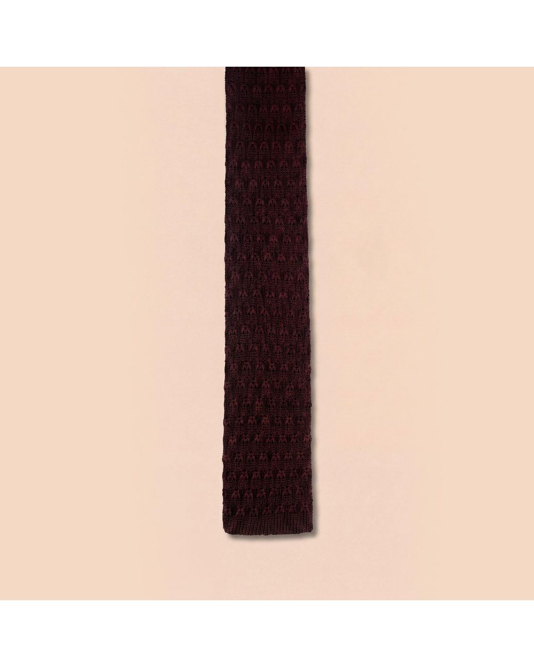 Without Prejudice Natural Sienna Silk Knit Tie for men