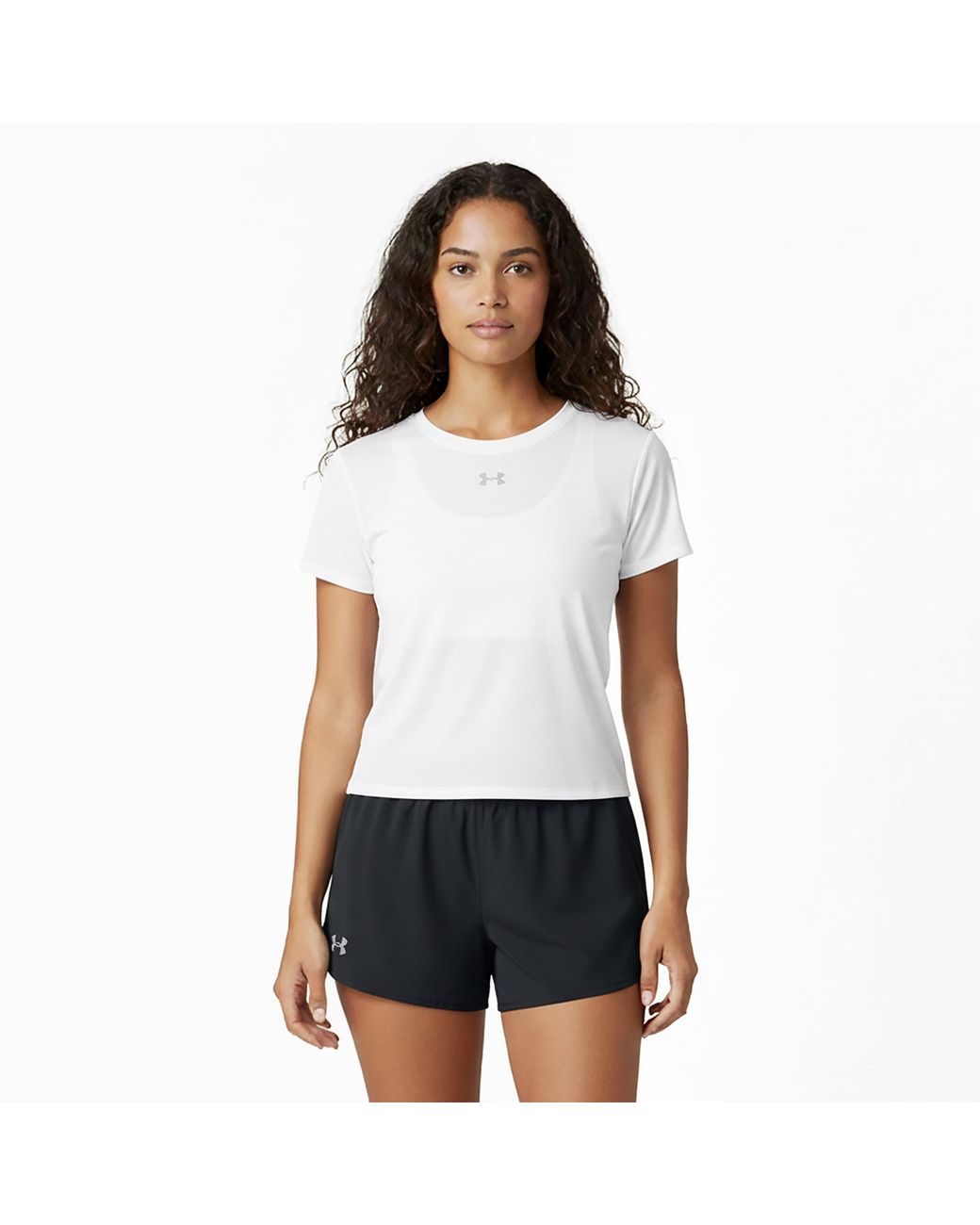 Under Armour White Velociti Short Sleeve Performance Gym Top