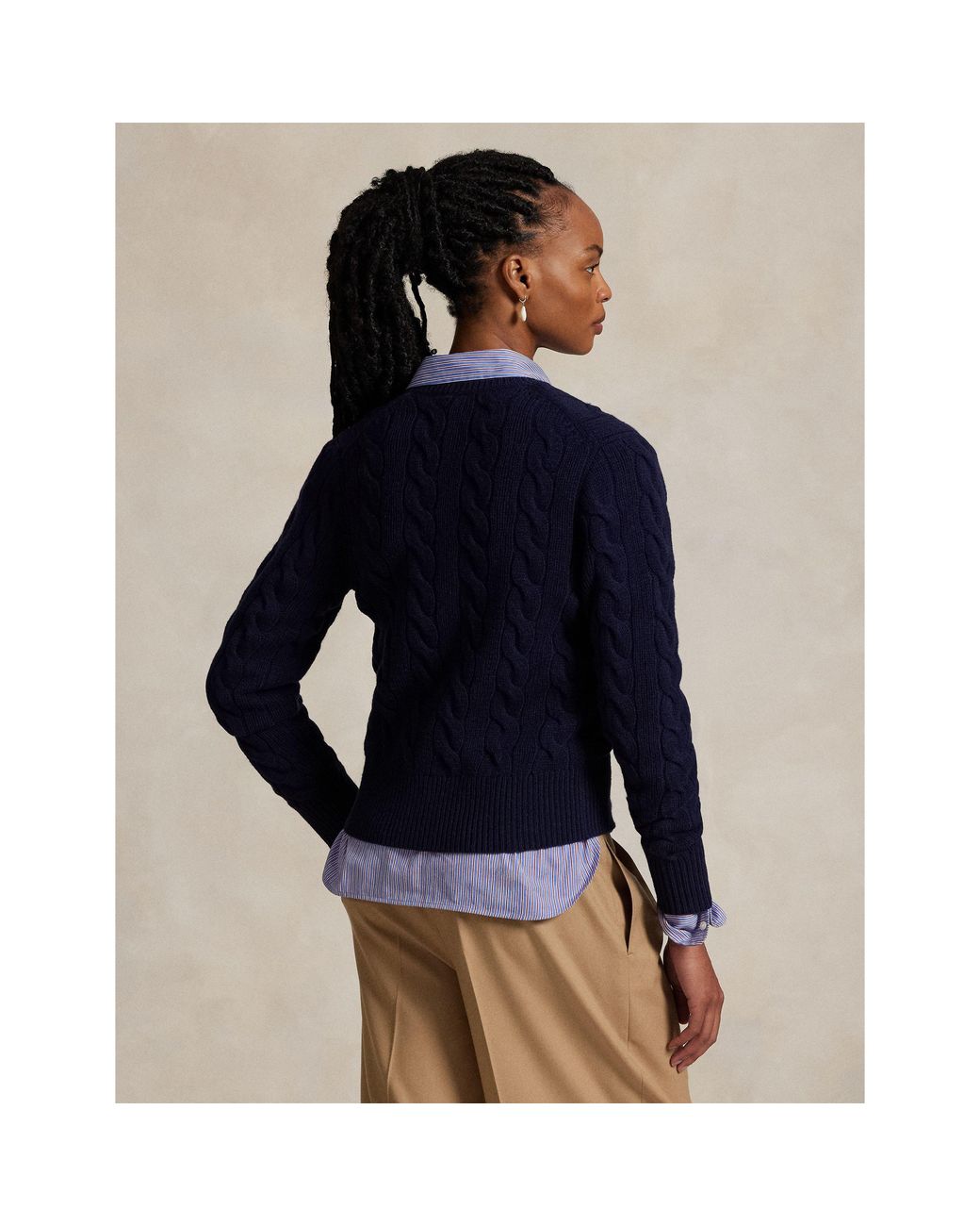 Polo Ralph Lauren Blue Cable Knit Cardigan