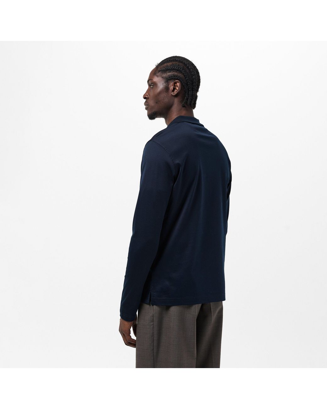 Pal Zileri Blue Long Sleeve Polo Shirt for men