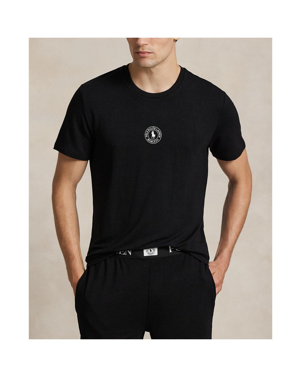 Polo Ralph Lauren Black Puck Logo T-Shirt for men