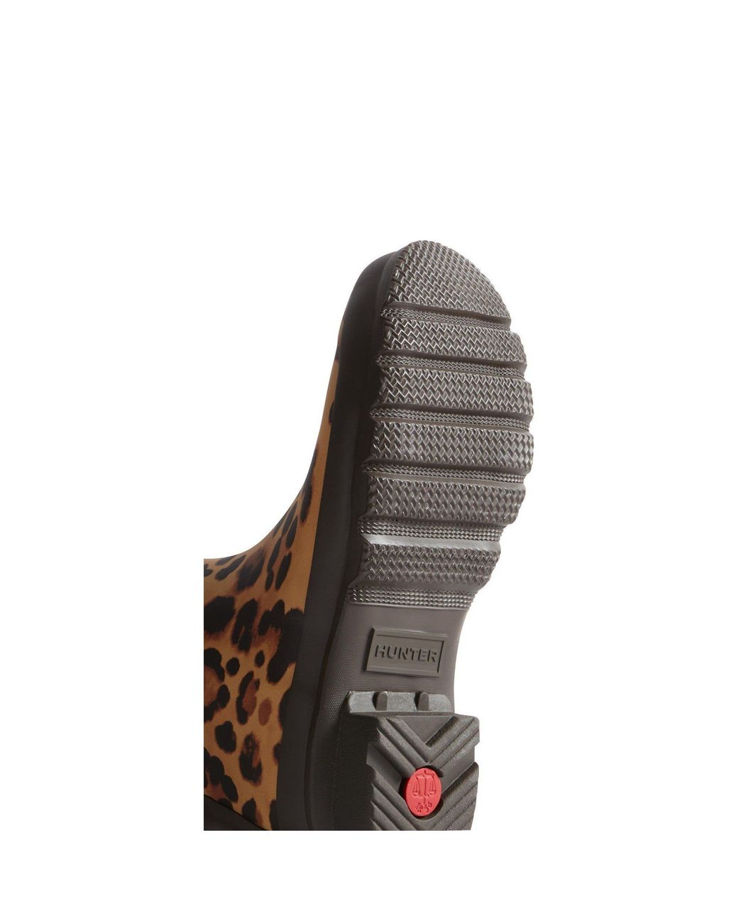 Hunter Brown Original Tall Leopard Boot