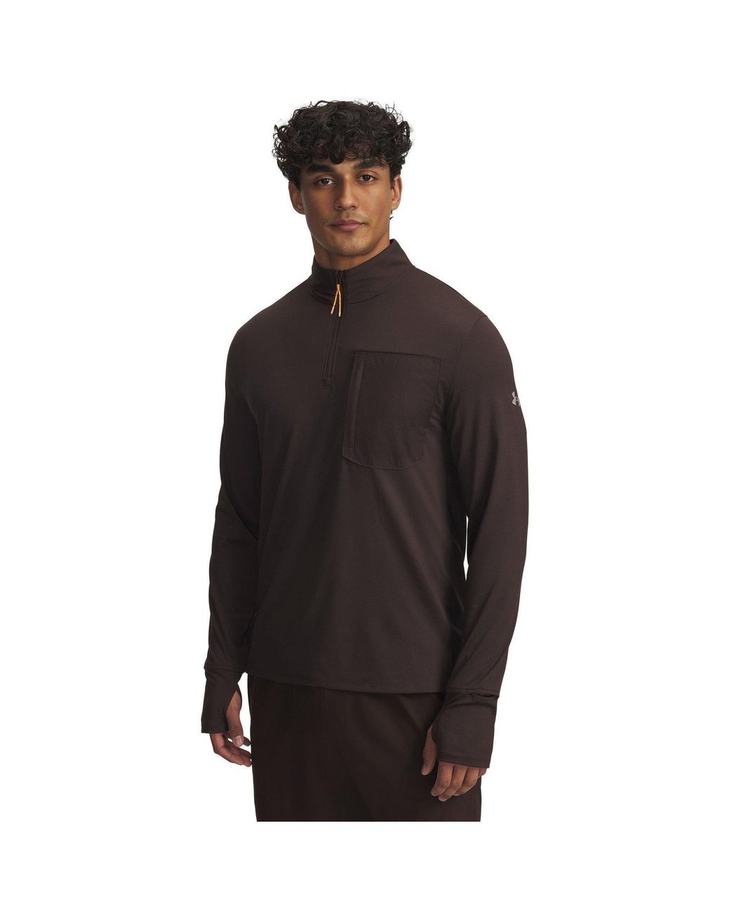 Under Armour Black Trail Run Quarter Zip Top for men