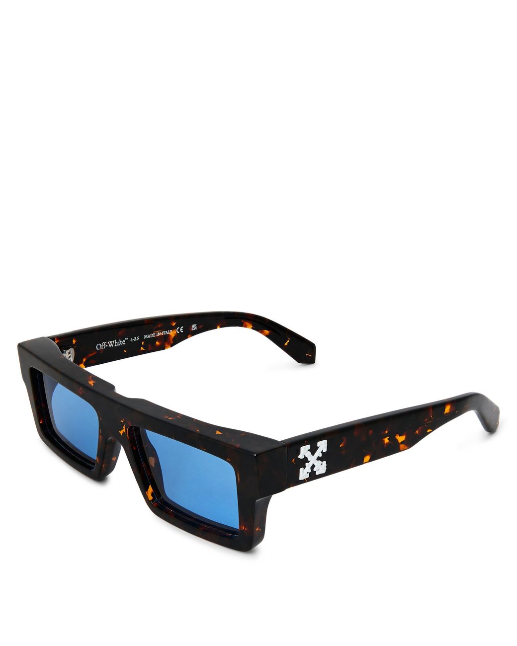 Off-White c/o Virgil Abloh Blue Oeri14Yf25 Ruby Acetate Rectangular Sunglasses