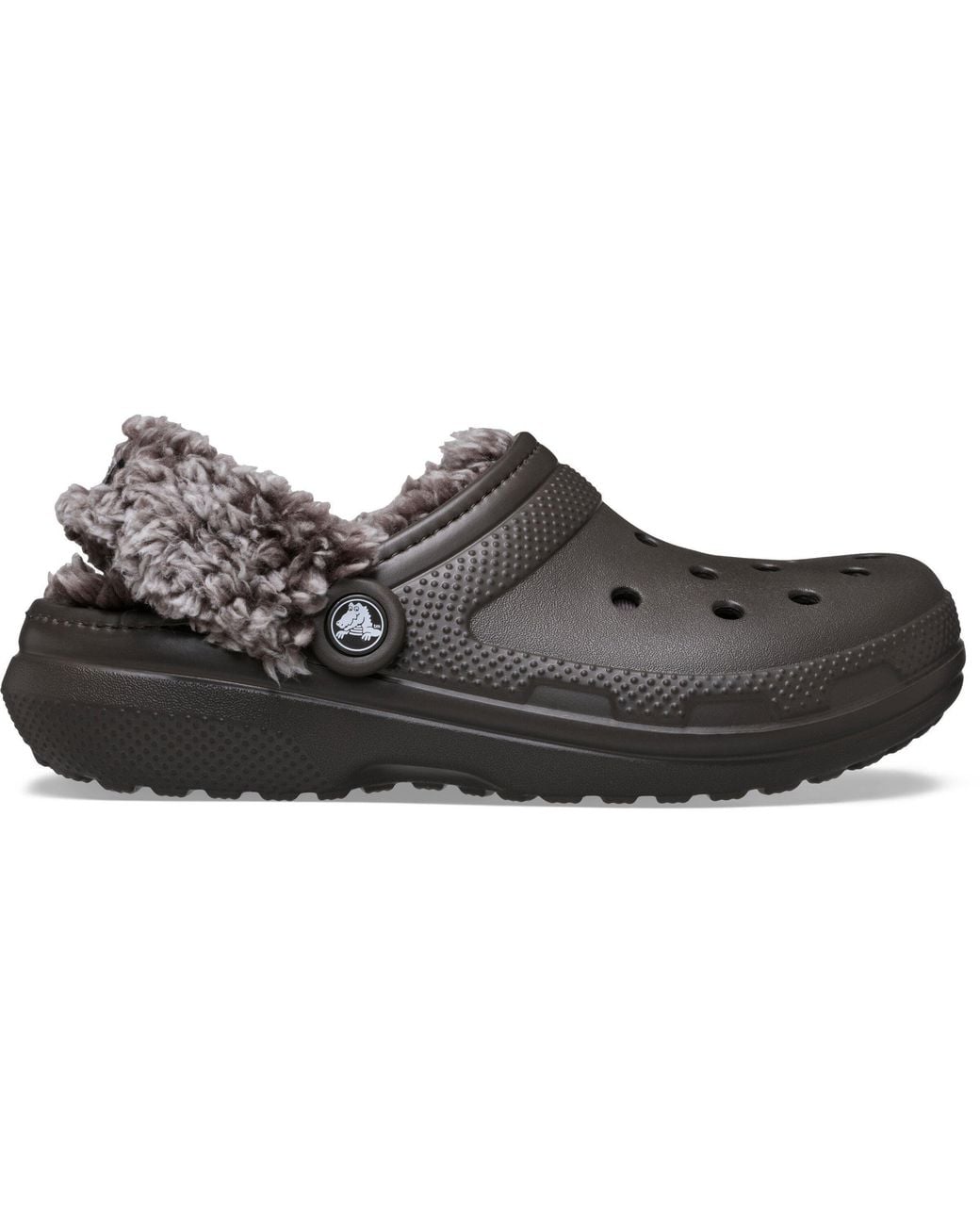 CROCSTM Black Classic Fleece Mule Slippers