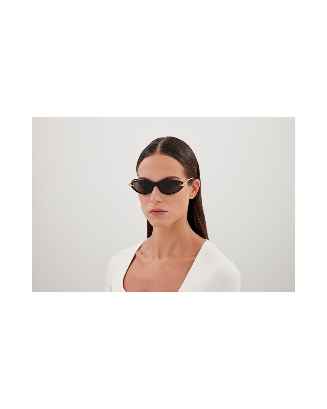 Bottega Veneta Black Bv1390S Cat Eye Sunglasses