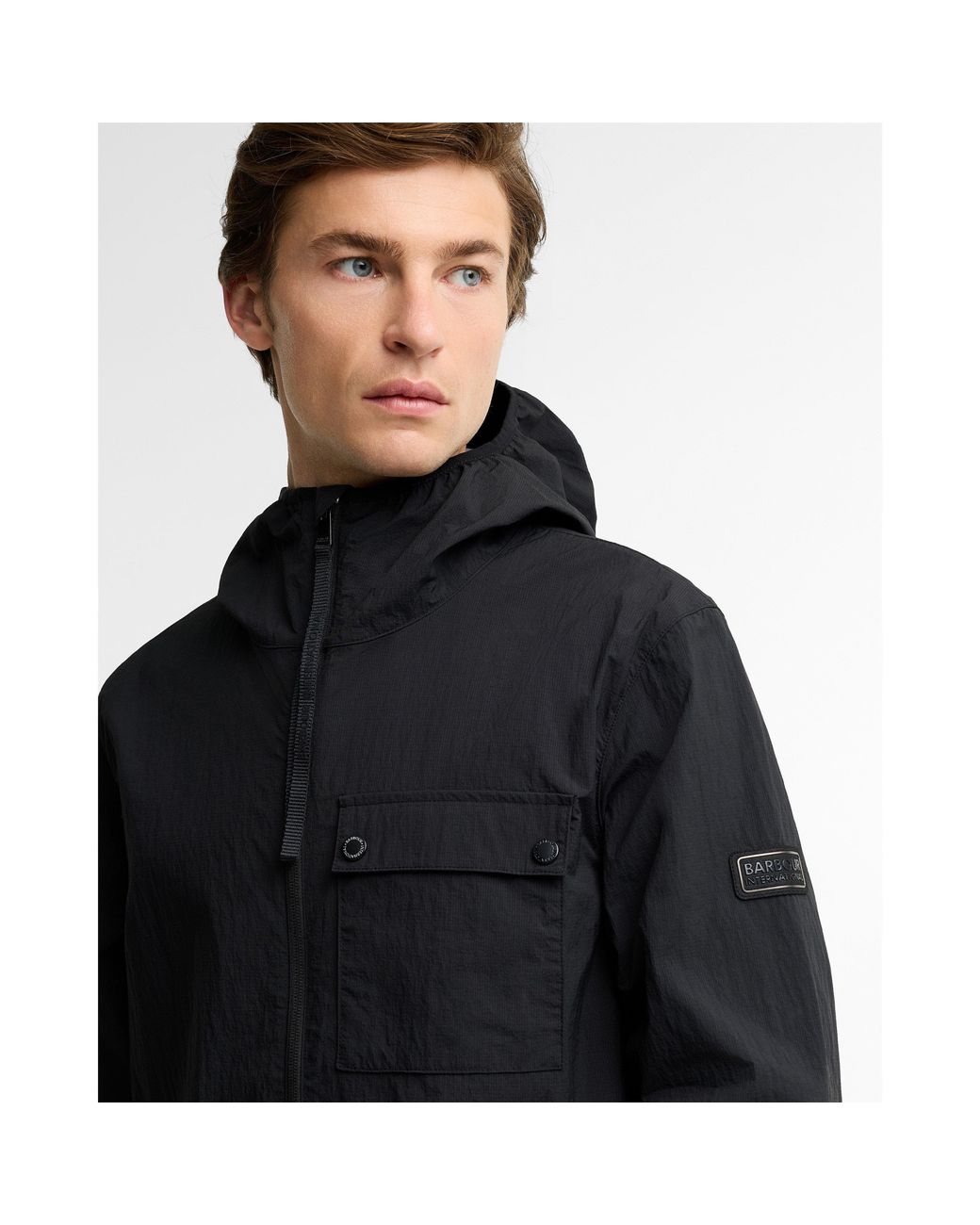 Barbour Black Dalliston Slim-Fit Rain Jacket for men