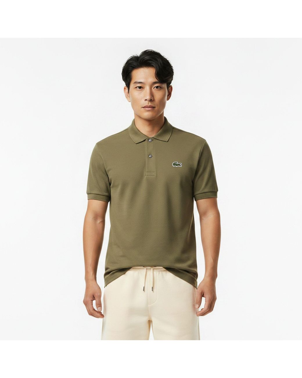 Lacoste Green Classic Short Sleeve Polo Shirt for men