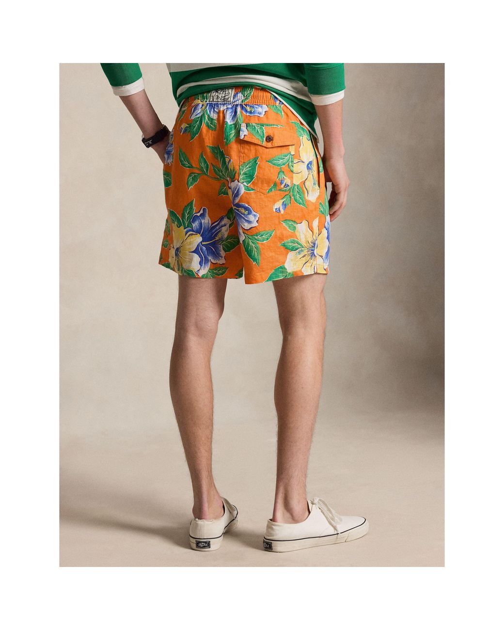 Polo Ralph Lauren Blue Hibiscus Print Swim Shorts for men