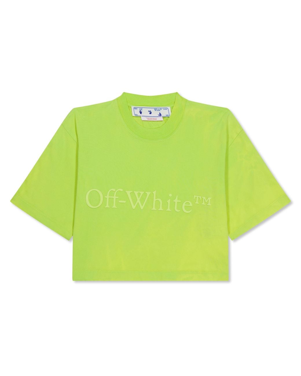 Off-White c/o Virgil Abloh Green Printed Cotton Oversized T-Shirt