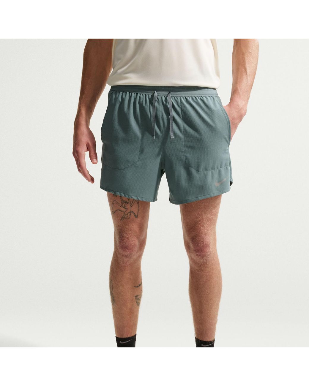 Nike Blue Stride 5In Performance Shorts for men