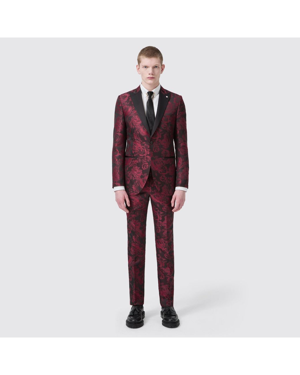 Twisted Tailor Red Era Slim Fit Trouser for men