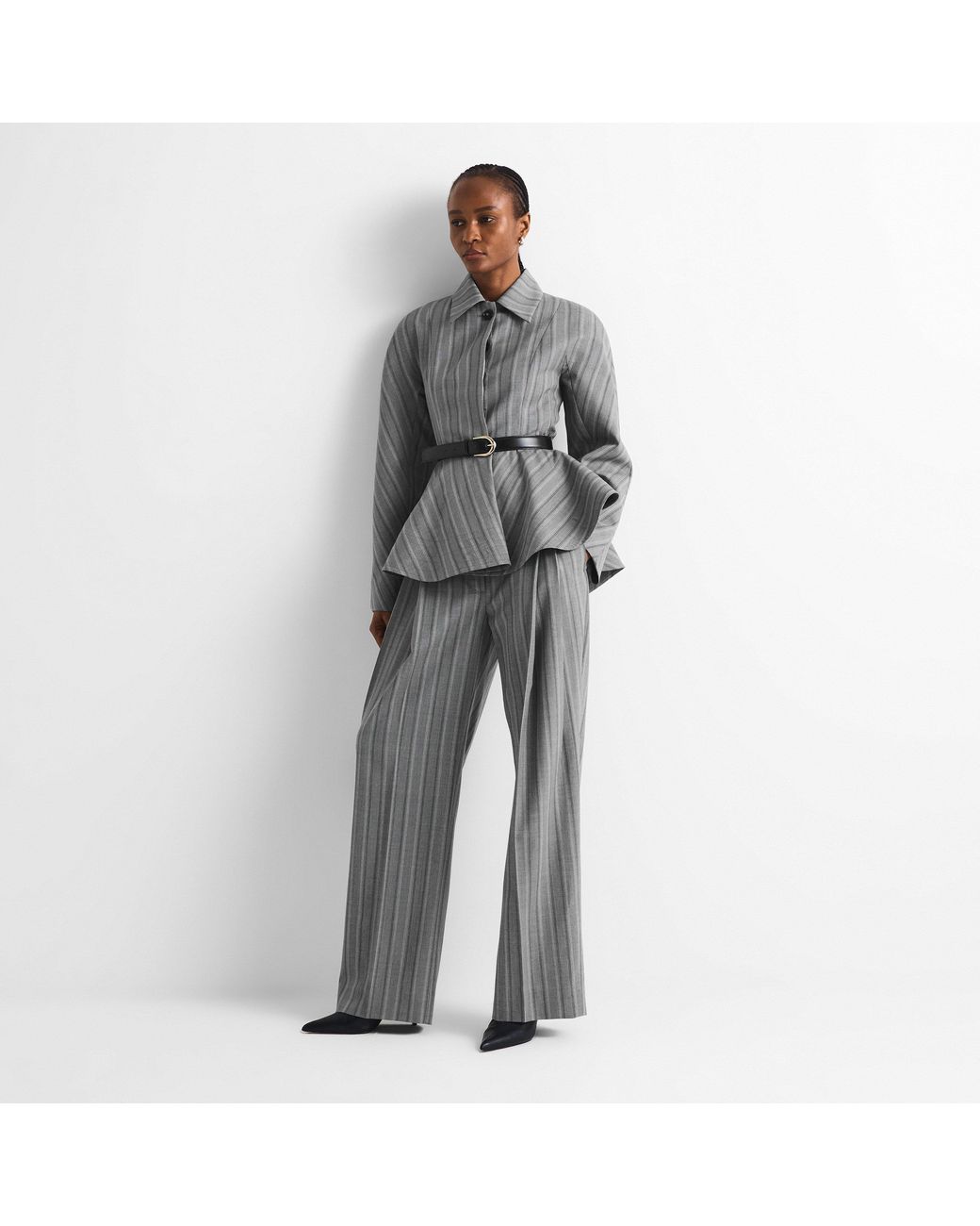Stella McCartney Gray Peplum Top
