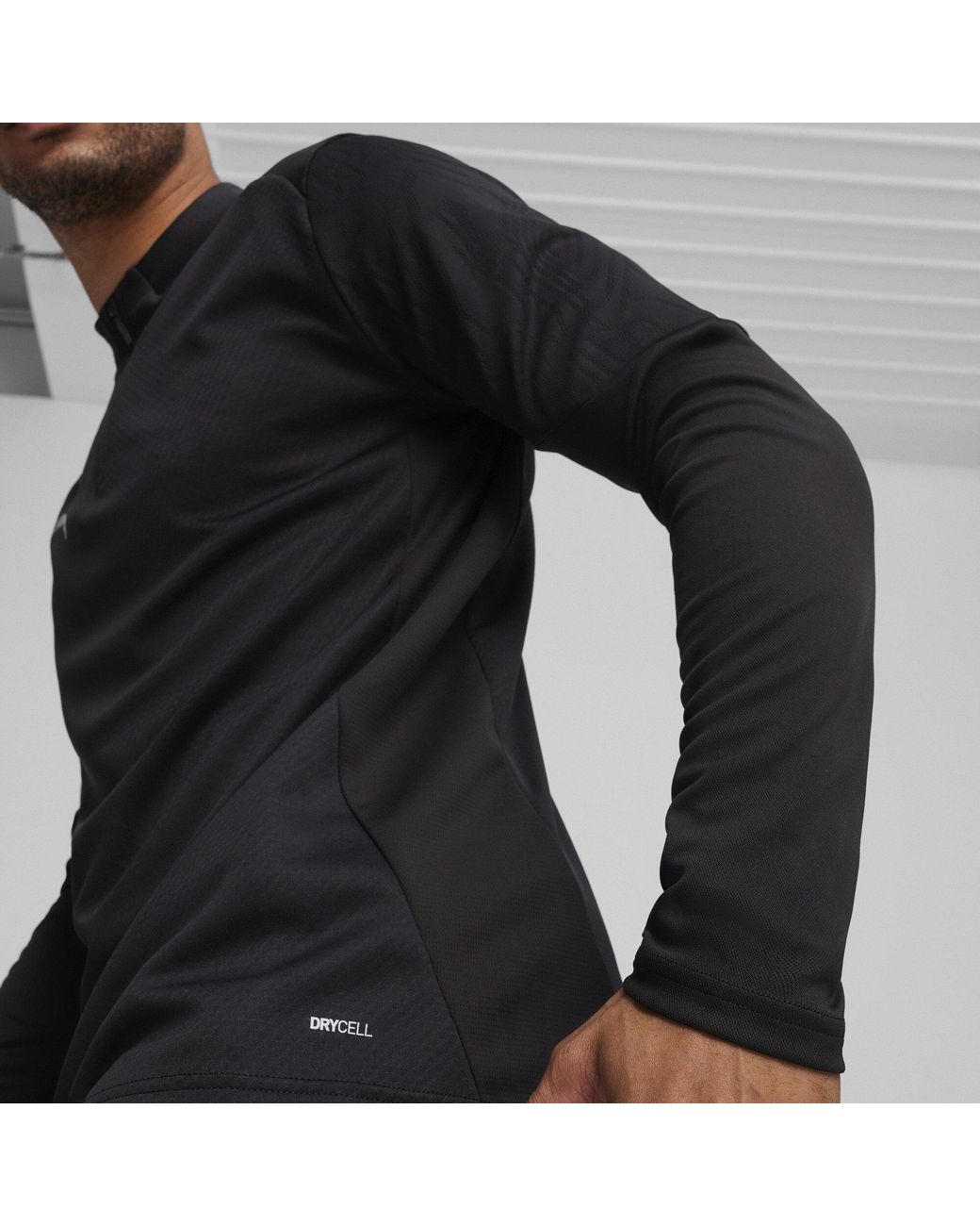 PUMA Black Teamfinal Training 1/4-Zip Fleece for men