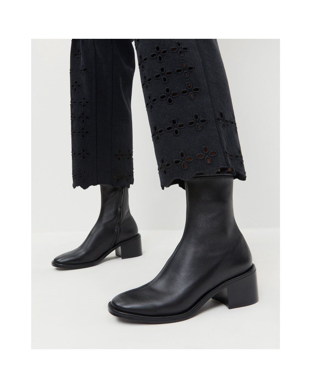 Loeffler Randall Black Roxy Ab Ankle Heeled Boots