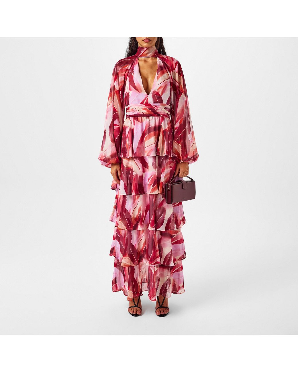 Pretty Lavish Red Anya Ruffle Dress
