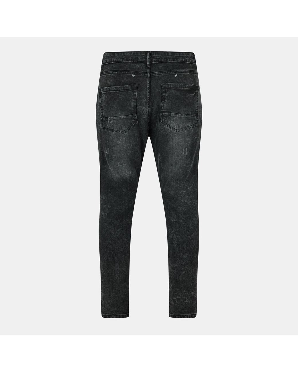 Brave Soul Black Wash Biker Jean With Distressed Details for men
