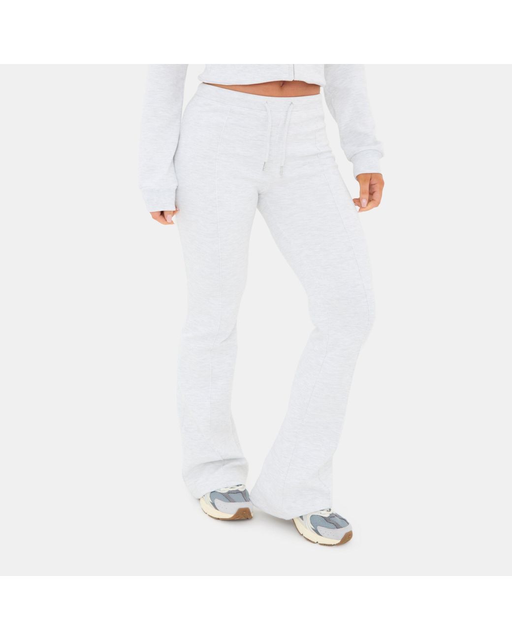 I Saw It First White Pinktuck Jogger