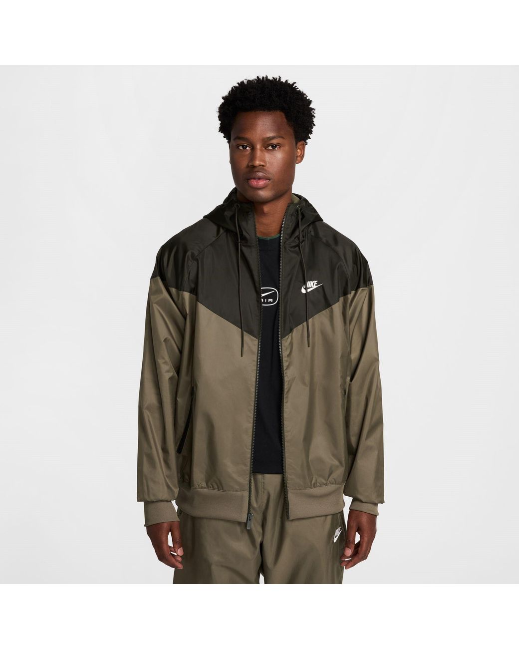 Nike Brown Windrunner Hooded Jacket for men