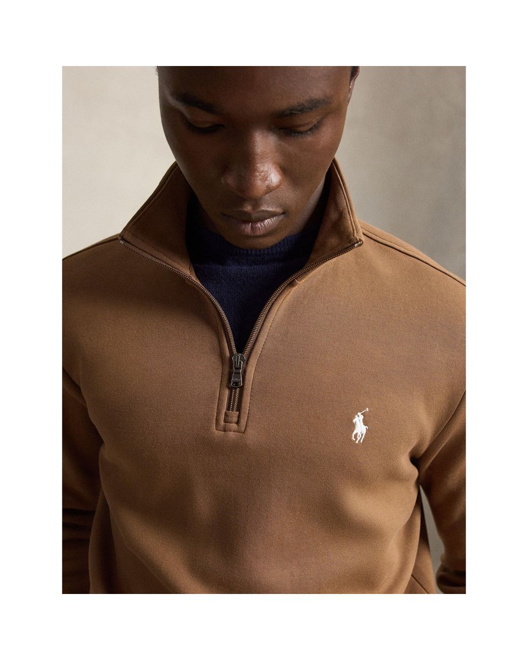 Polo Ralph Lauren Brown Tech 1/4 Zip Fleece for men