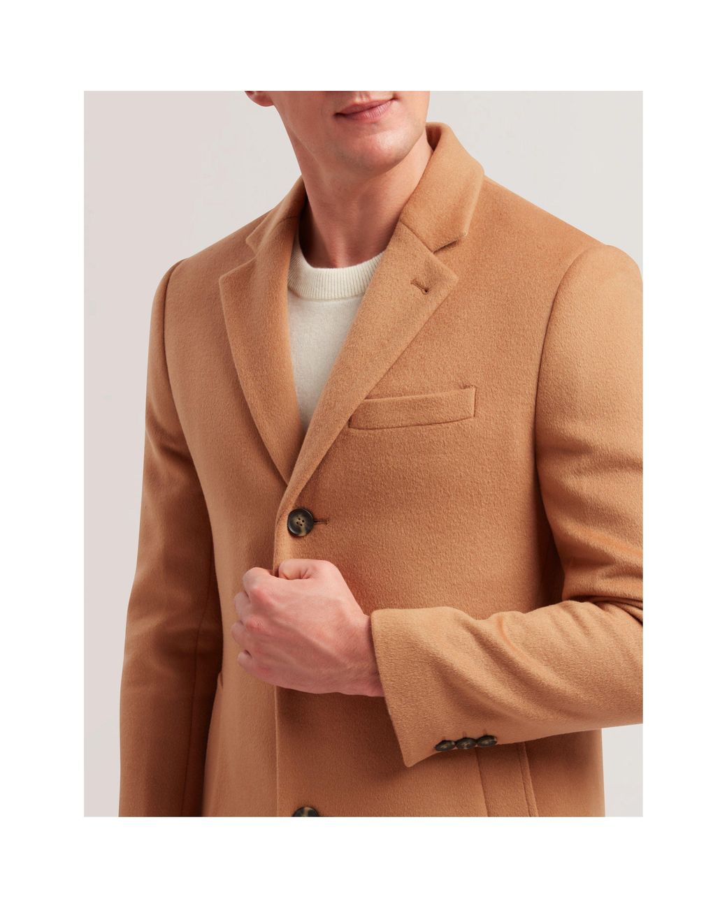Ted Baker Brown City Overcoat for men