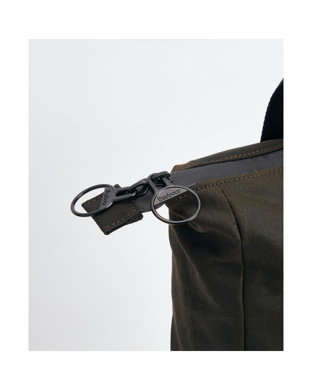 Barbour Black Field Waxed Backpack