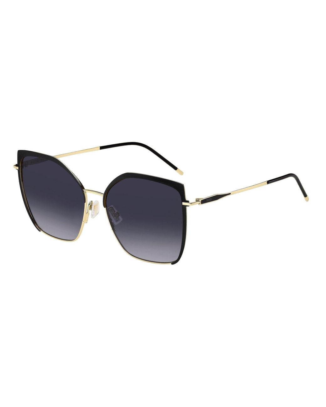 Boss Blue Rectangular Round Sunglasses