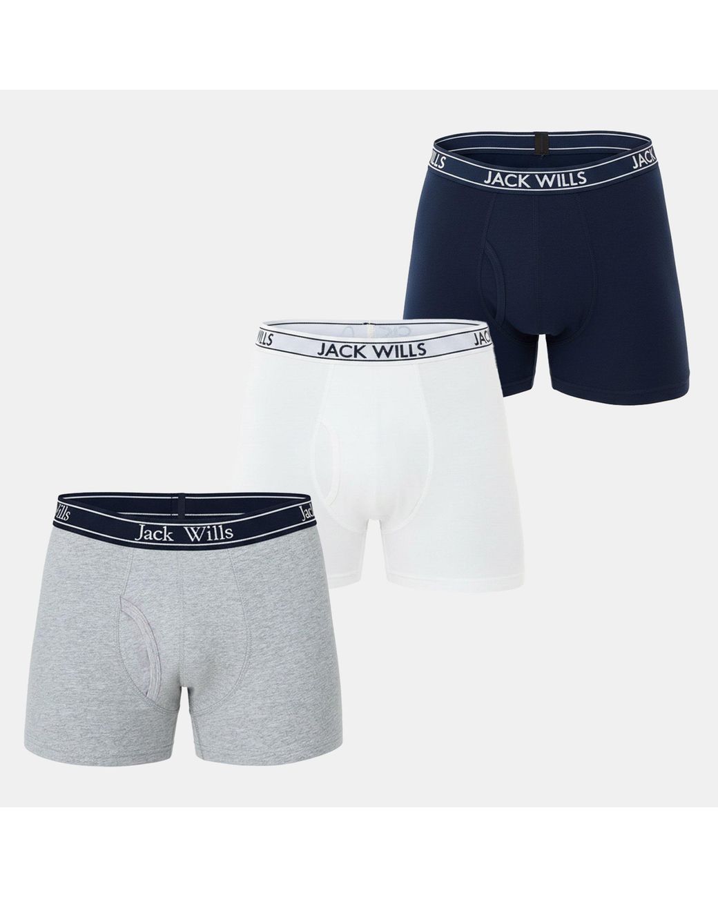 Jack Wills Blue Jw Daundley Boxers 3 Pack for men