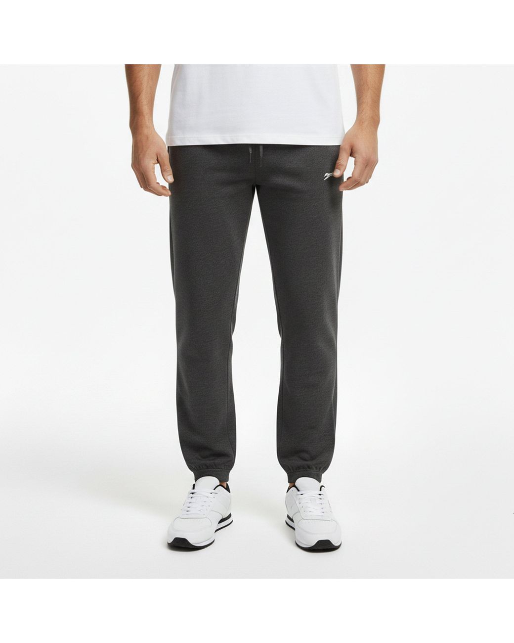 Slazenger 1881 Gray Cuffed Fleece Jogging Bottoms for men