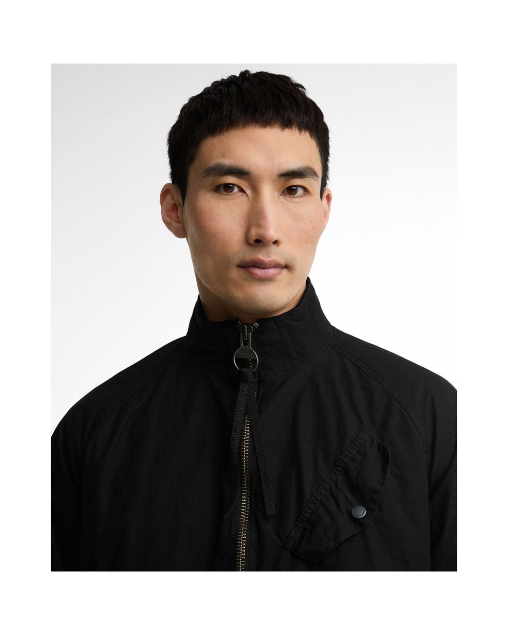 Barbour Black Club Blouson Full-Zip Wax Jacket for men