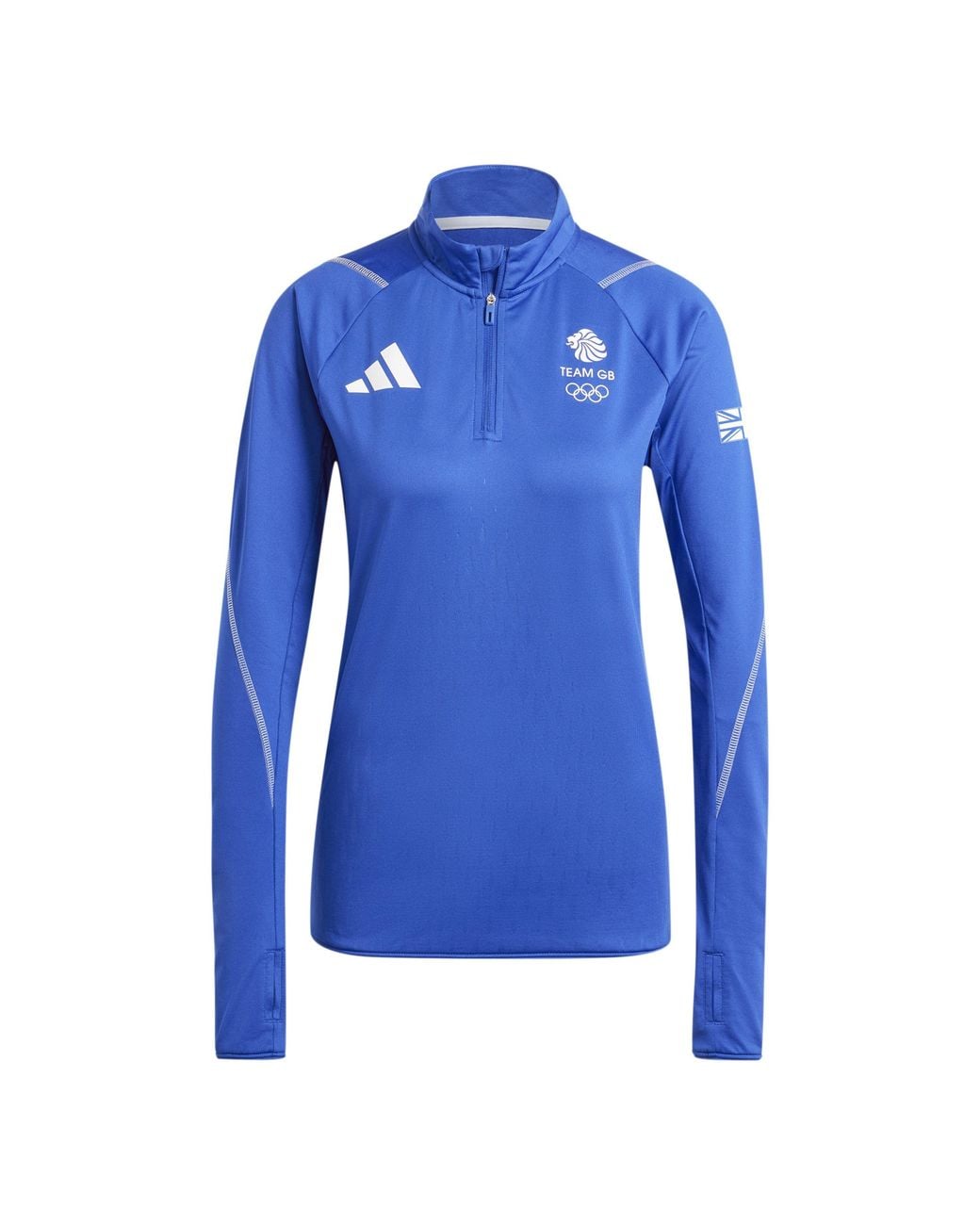 Adidas Blue Team Gb Performance Tracksuit Top