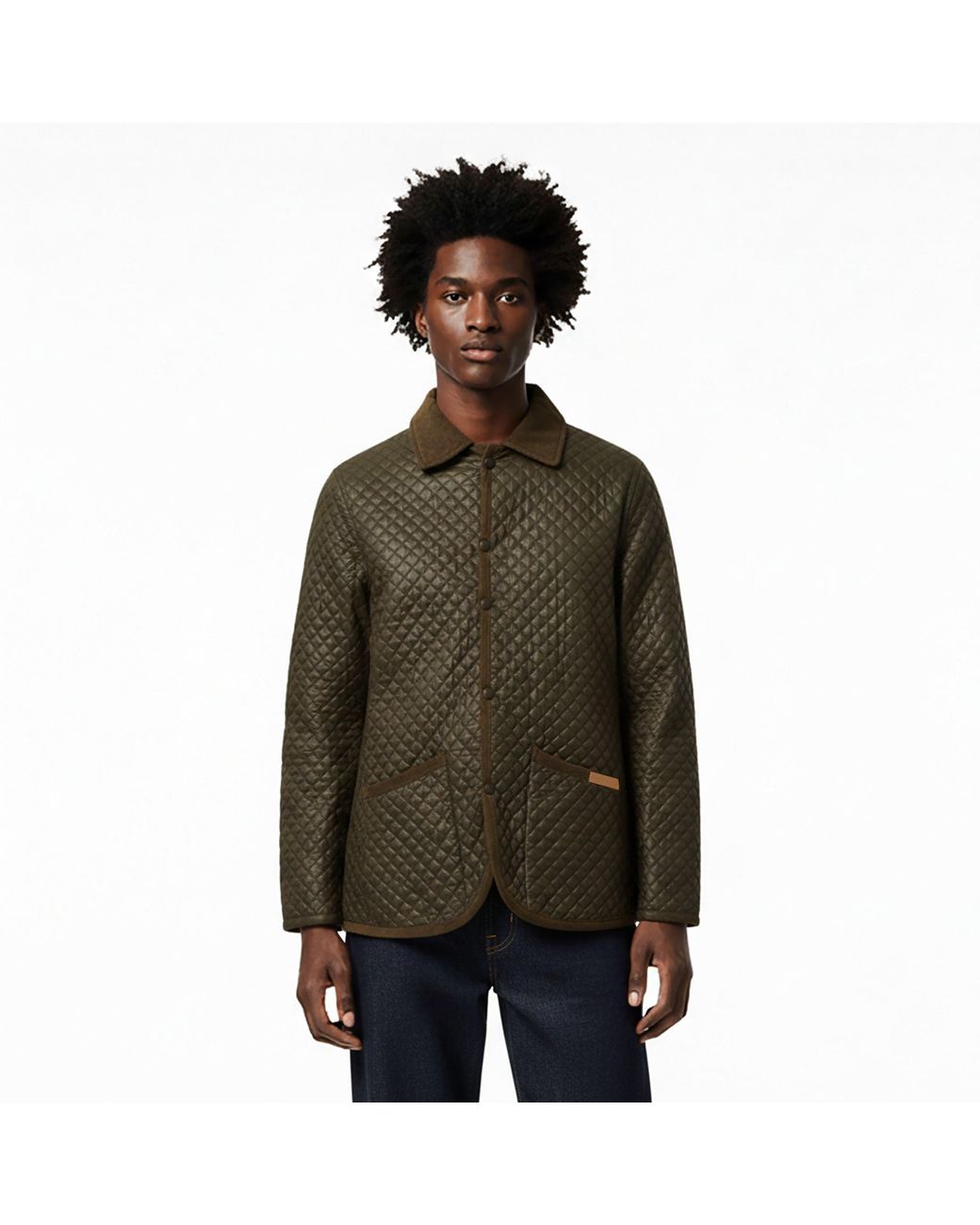 Criminal Damage Green Player Quilted Jacket for men